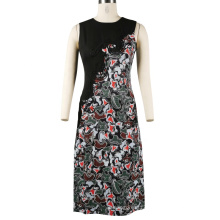 2020 Women Black Bodycon Dress Sleeveless Tight Embroidered Midi Dresses For Women